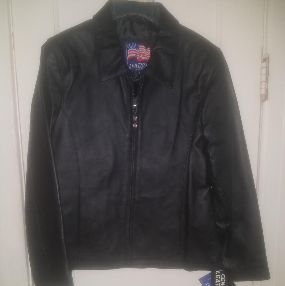 NWT Black Leather Jacket
